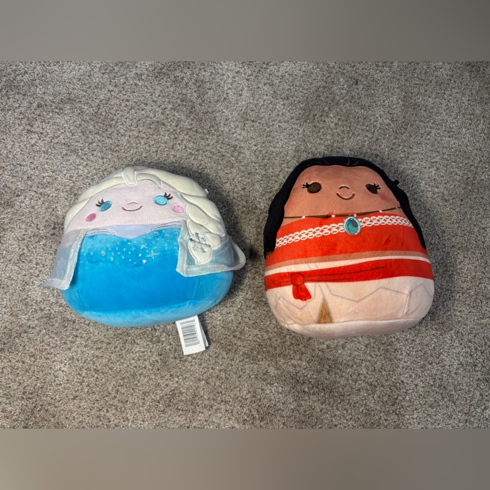 Disney Princess Squishmallow stuffed animals Moana Elsa frozen plushy